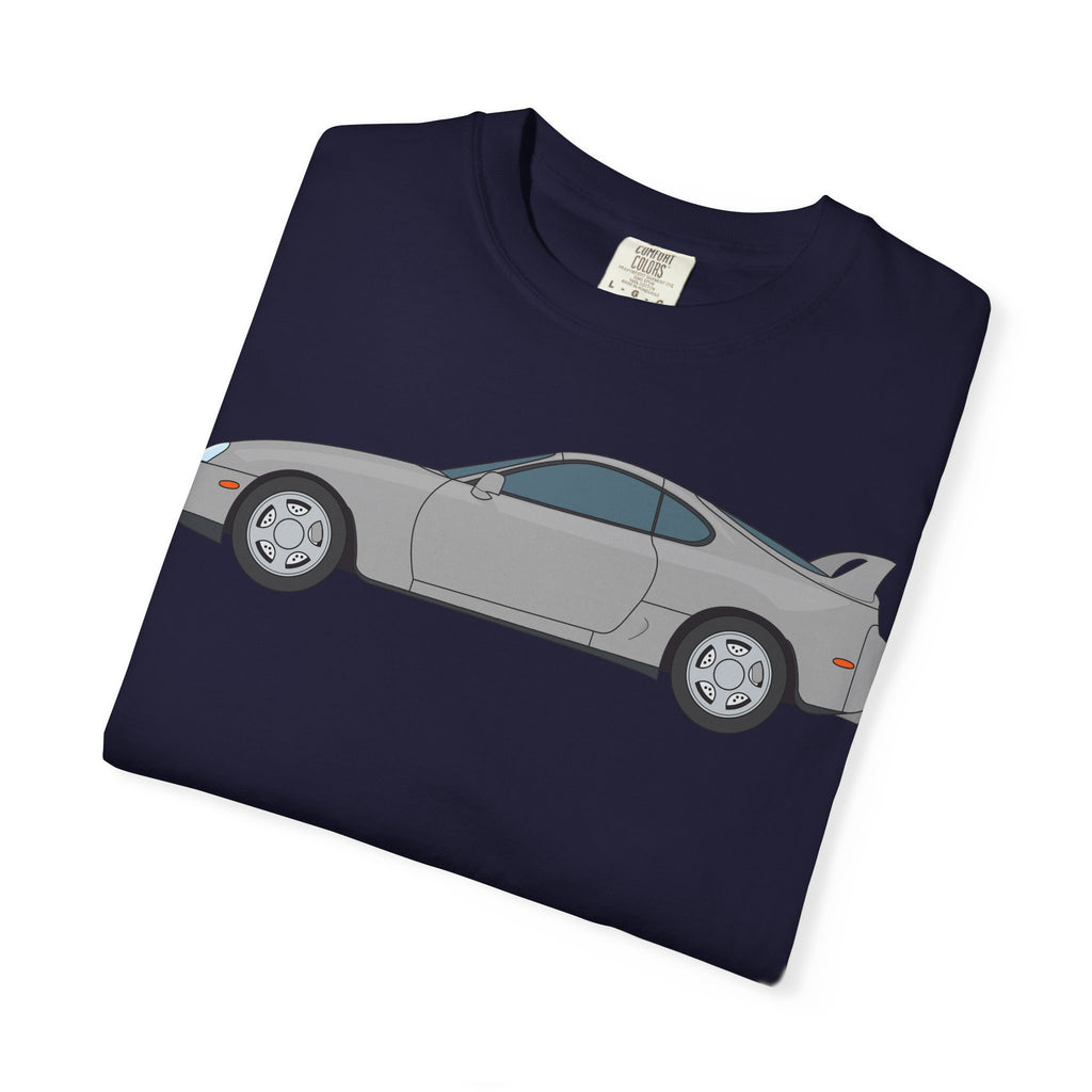 Toyota Supra MK4 Silver Metallic  — T-Shirt — Retro Car Graphic Tee
