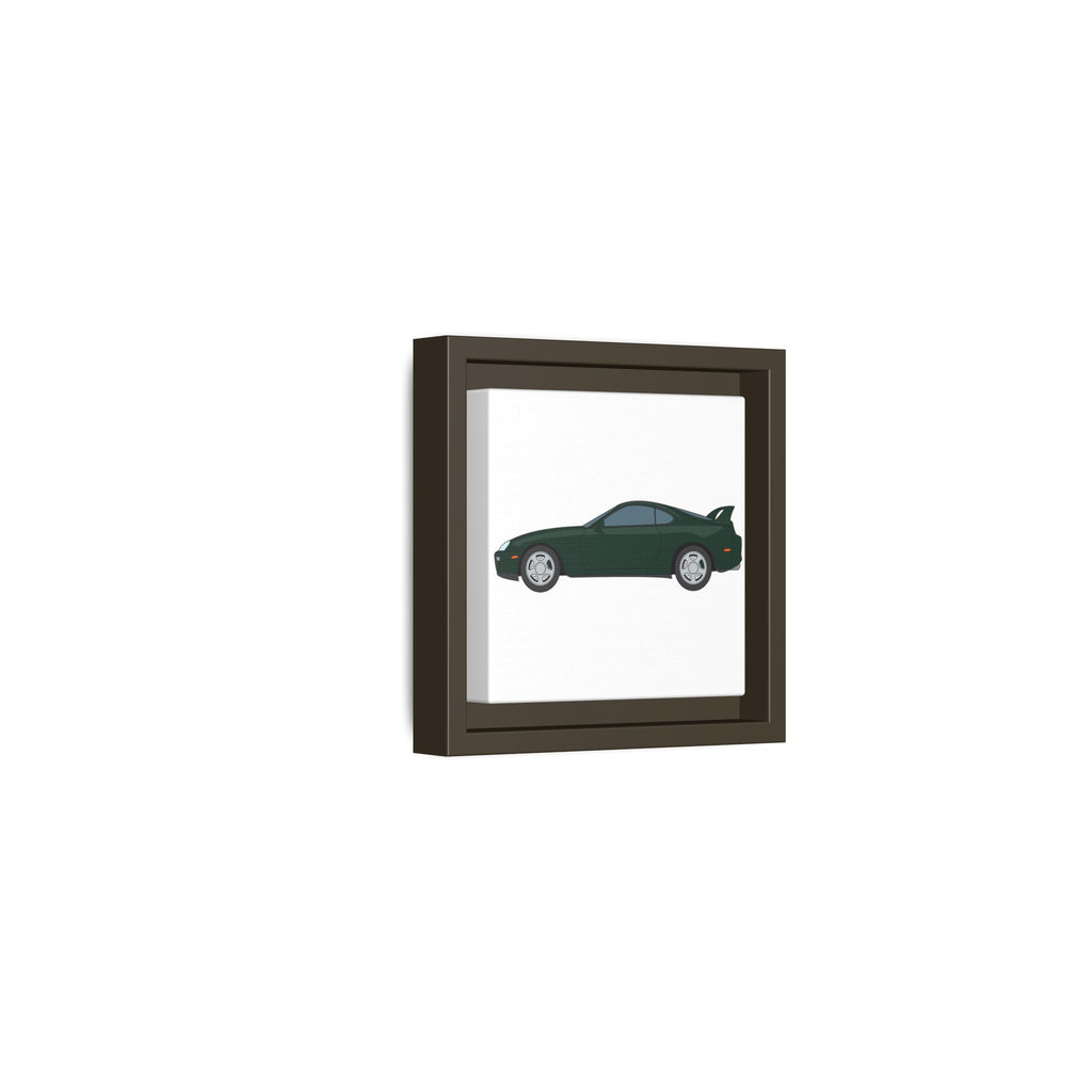 Toyota Supra MK4 Dark Green Mica Art Print — Framed Matte Canvas Wall Decor