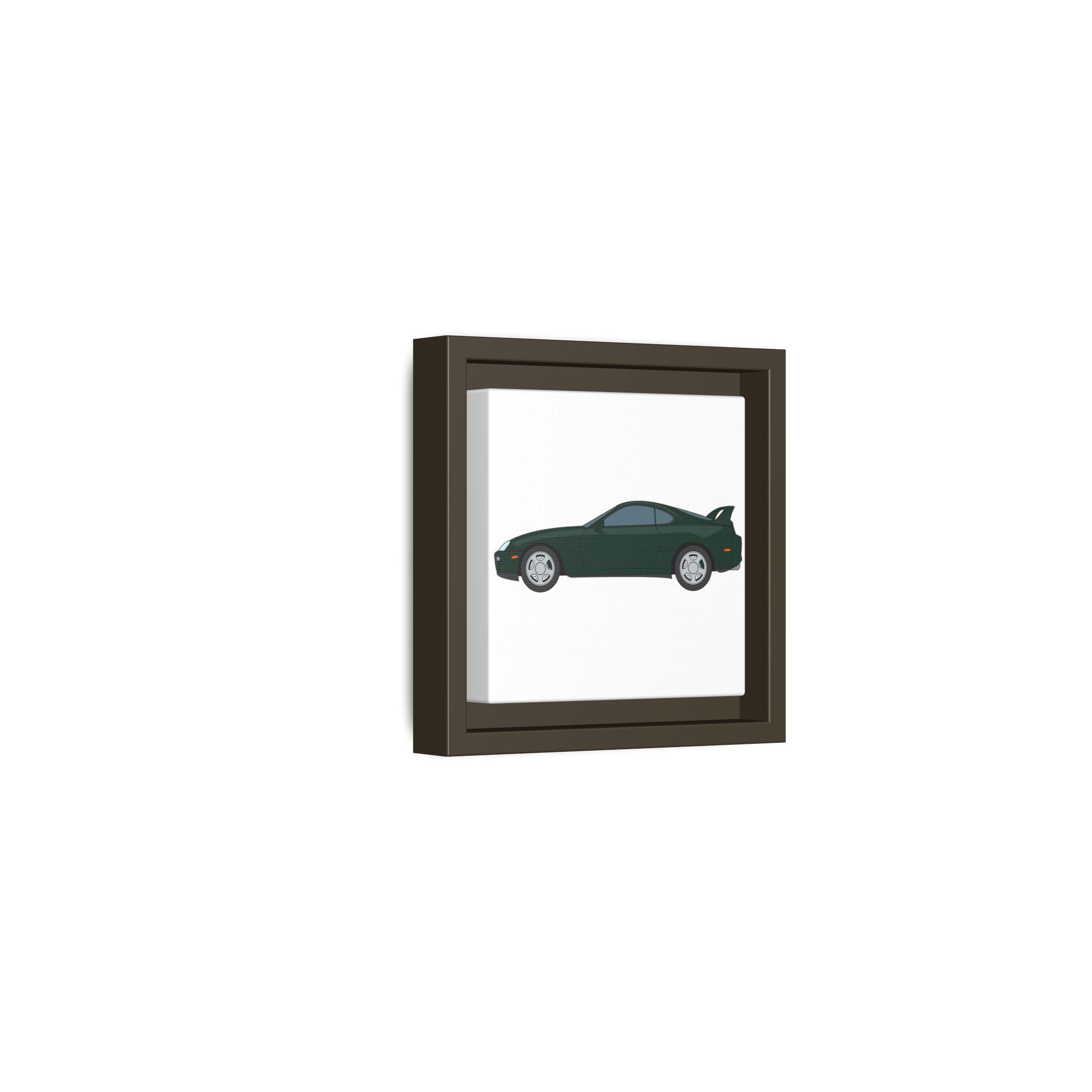 Toyota Supra MK4 Dark Green Mica Art Print — Framed Matte Canvas Wall Decor