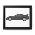 Toyota Supra MK4 Anthracite Art Print — Framed Matte Canvas Wall Decor