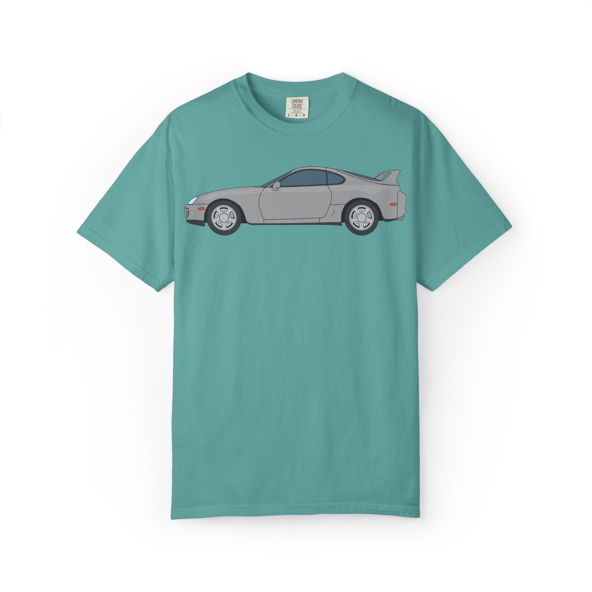 Toyota Supra MK4 Silver Metallic  — T-Shirt — Retro Car Graphic Tee