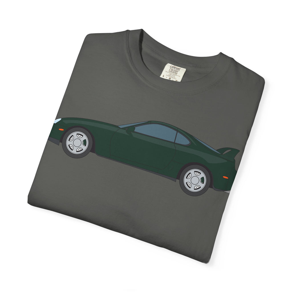 Toyota Supra MK4 Dark Green Mica  — T-Shirt — Retro Car Graphic Tee