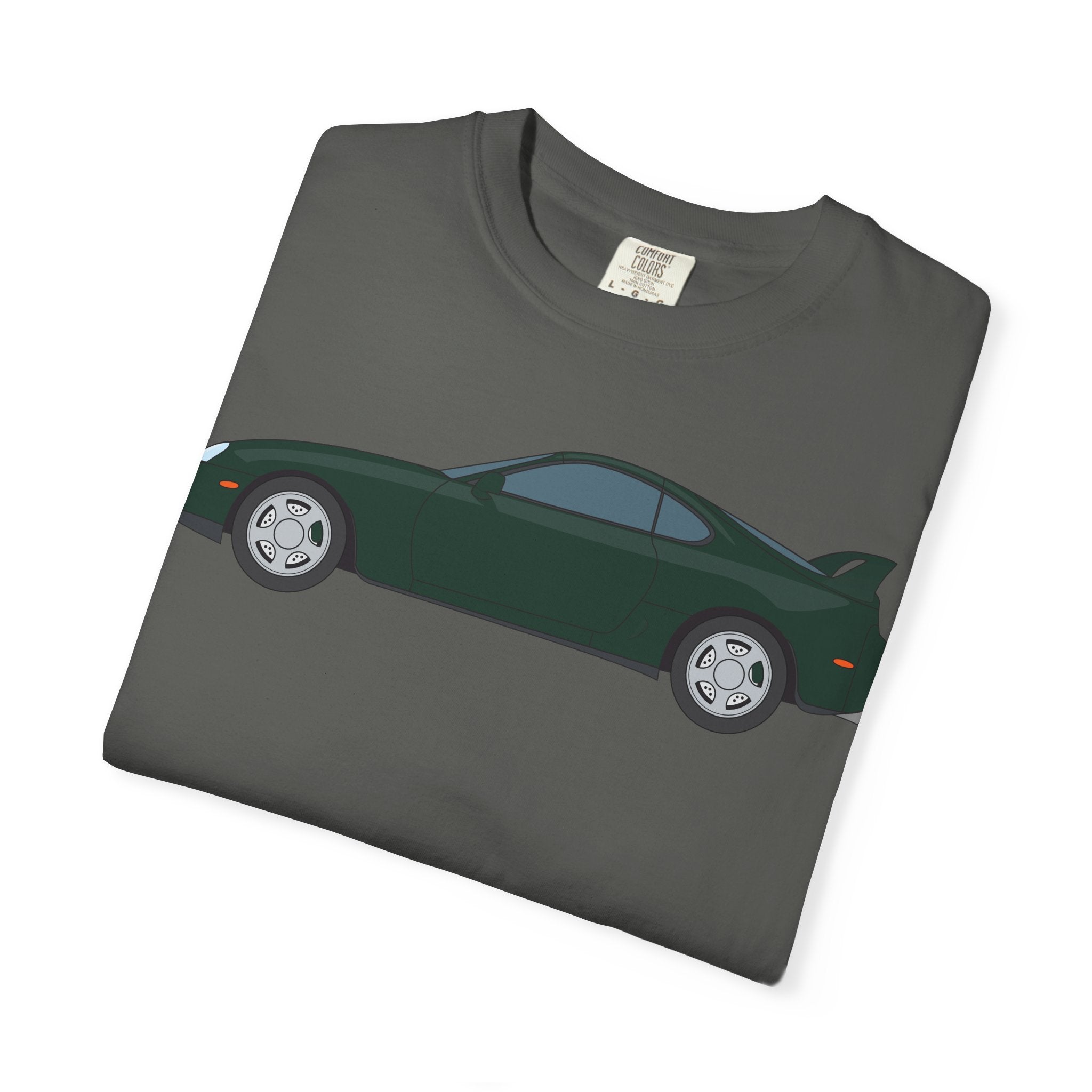 Toyota Supra MK4 Dark Green Mica  — T-Shirt — Retro Car Graphic Tee