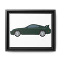 Toyota Supra MK4 Dark Green Mica Art Print — Framed Matte Canvas Wall Decor