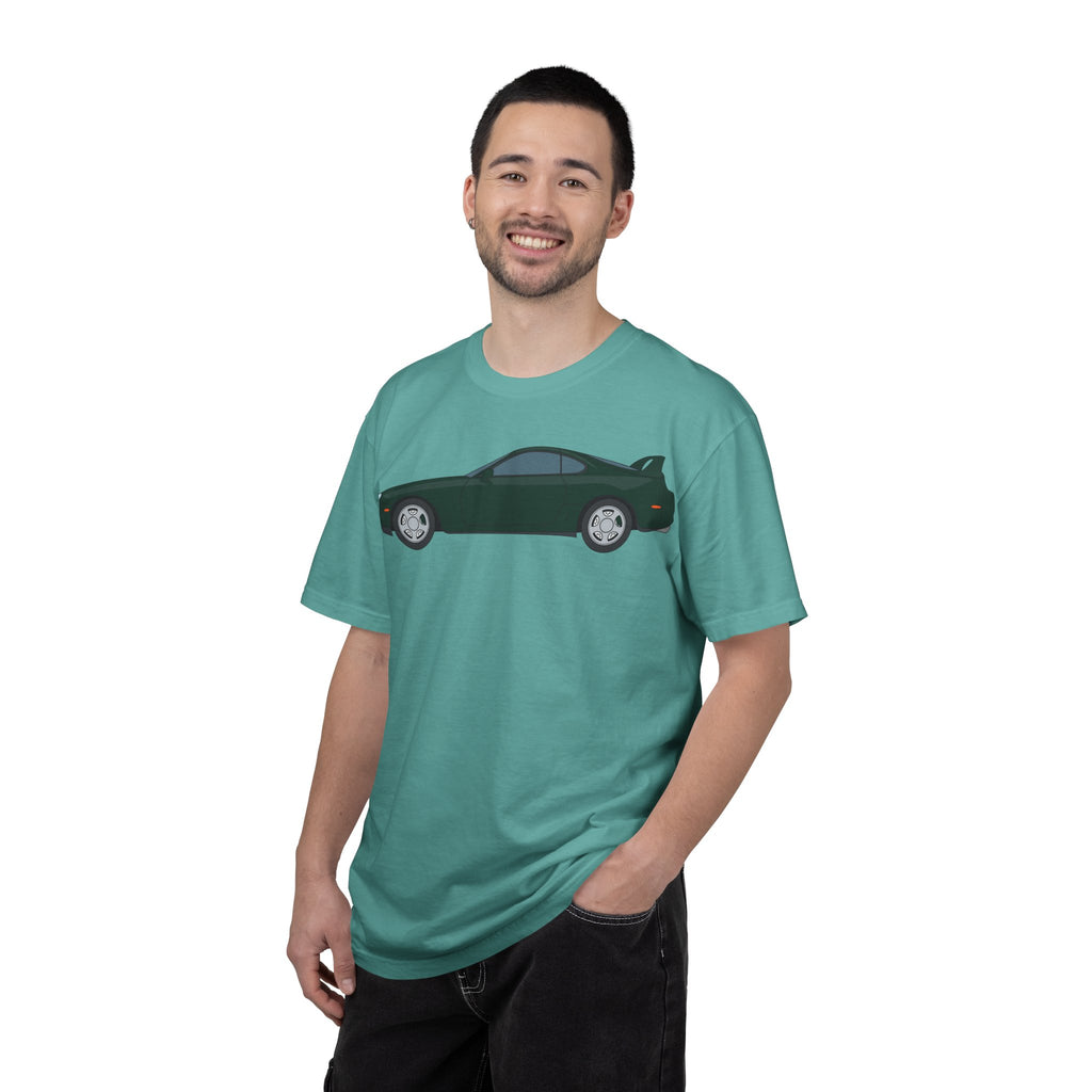 Toyota Supra MK4 Dark Green Mica  — T-Shirt — Retro Car Graphic Tee