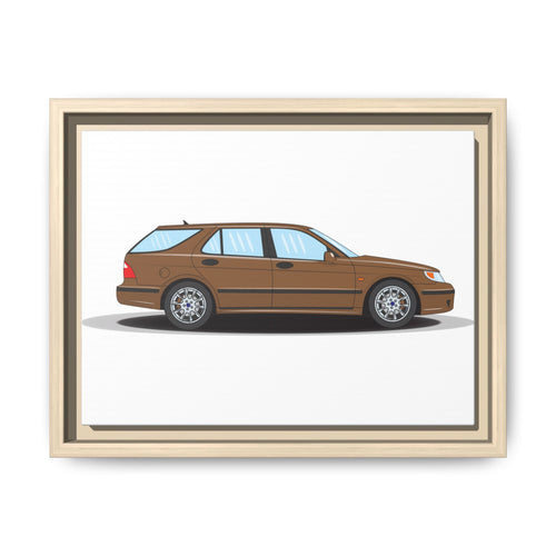 Saab 9-5 OG Aero Wagon – Hazelnut Metallic Art Print