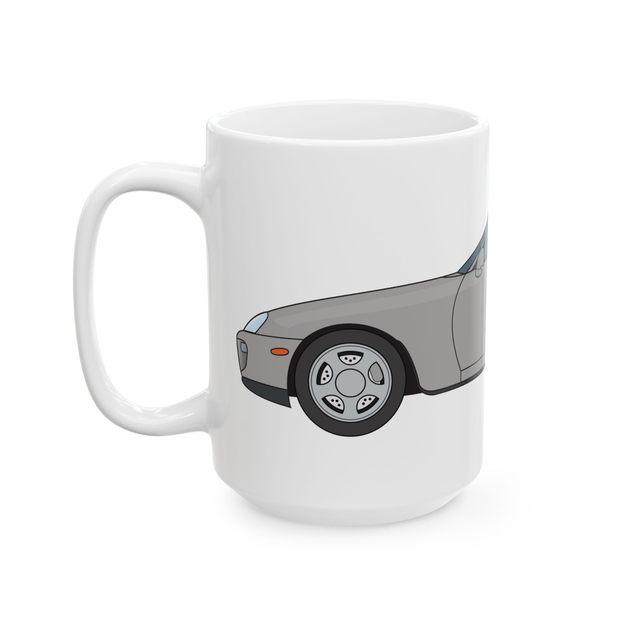 Toyota Supra MK4 – Silver Metallic Ceramic Mug