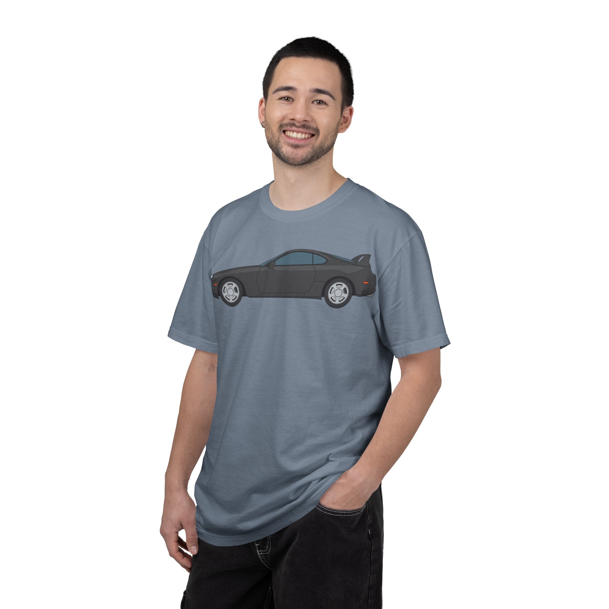 Toyota Supra MK4 Anthracite  — T-Shirt — Retro Car Graphic Tee