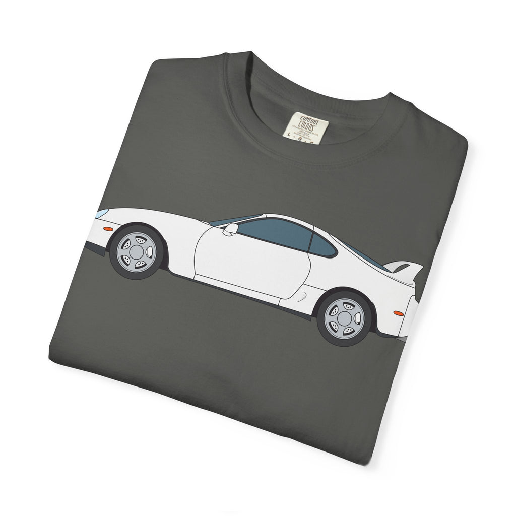 Toyota Supra MK4 Super White ll  — T-Shirt — Retro Car Graphic Tee