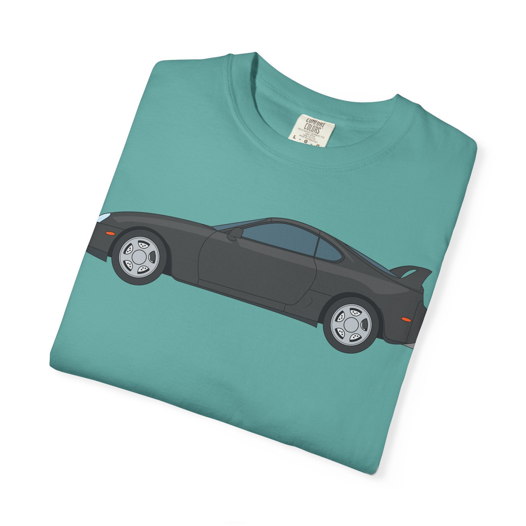 Toyota Supra MK4 Anthracite  — T-Shirt — Retro Car Graphic Tee