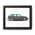 Saab 9-5 OG Aero Steel Grey Art Print — Framed Matte Canvas Wall Decor
