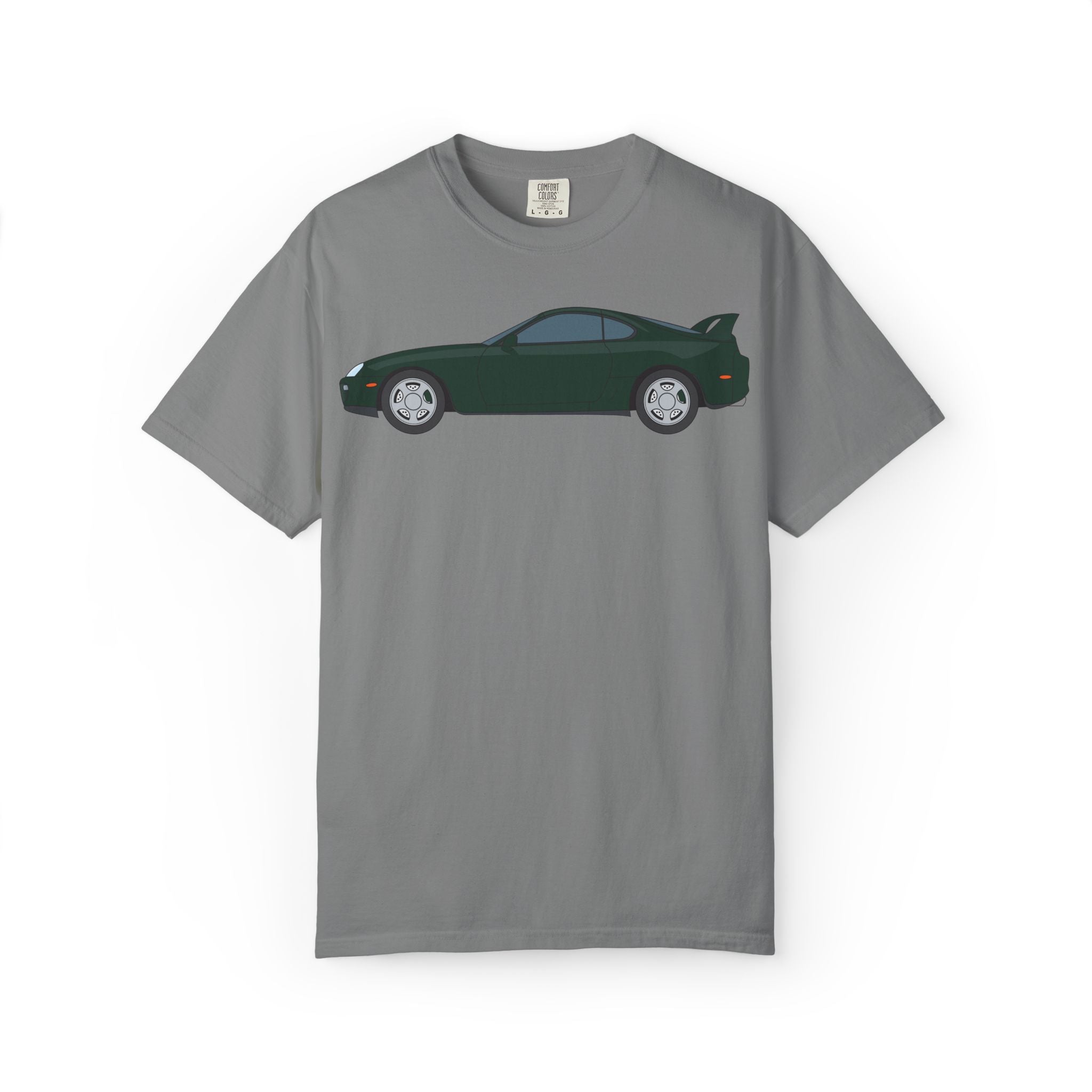 Toyota Supra MK4 Dark Green Mica  — T-Shirt — Retro Car Graphic Tee