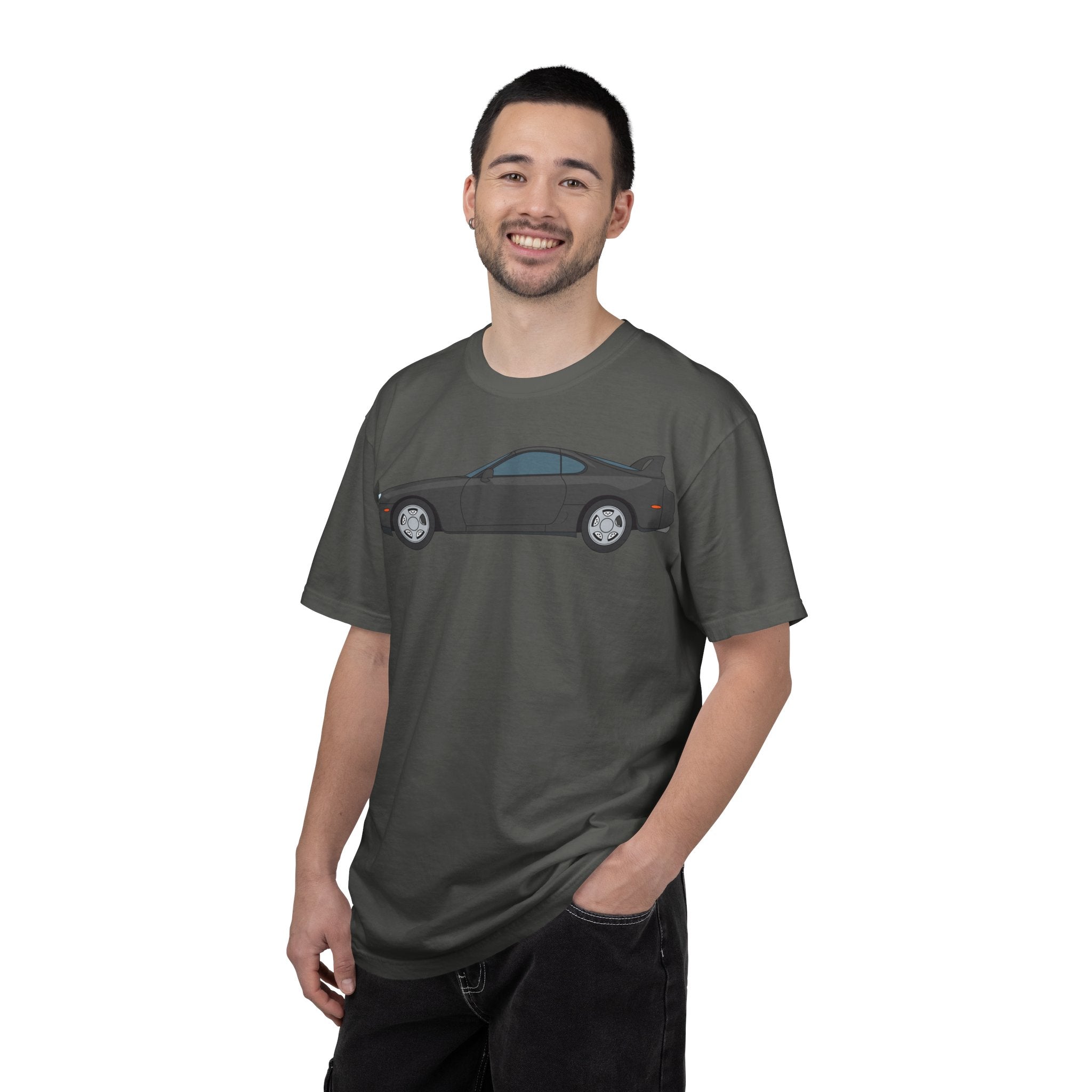 Toyota Supra MK4 Anthracite  — T-Shirt — Retro Car Graphic Tee