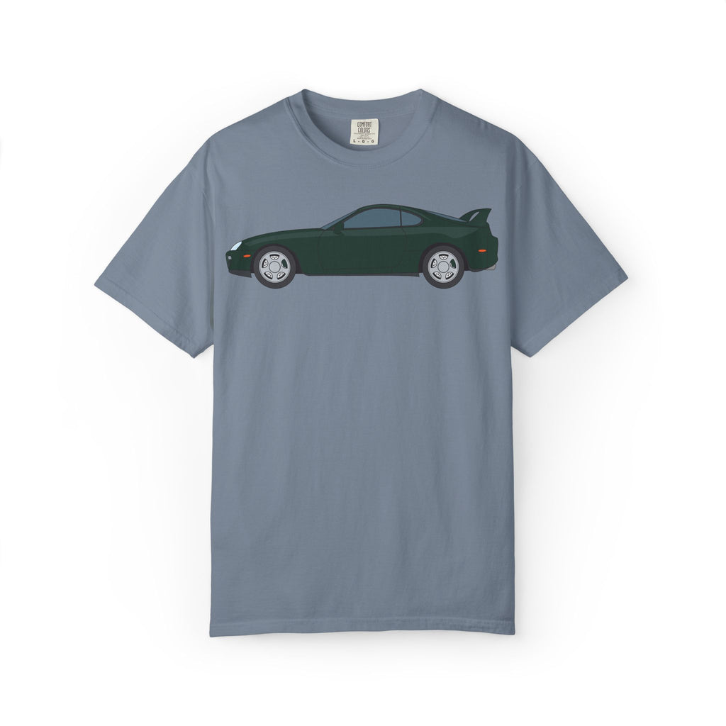 Toyota Supra MK4 Dark Green Mica  — T-Shirt — Retro Car Graphic Tee