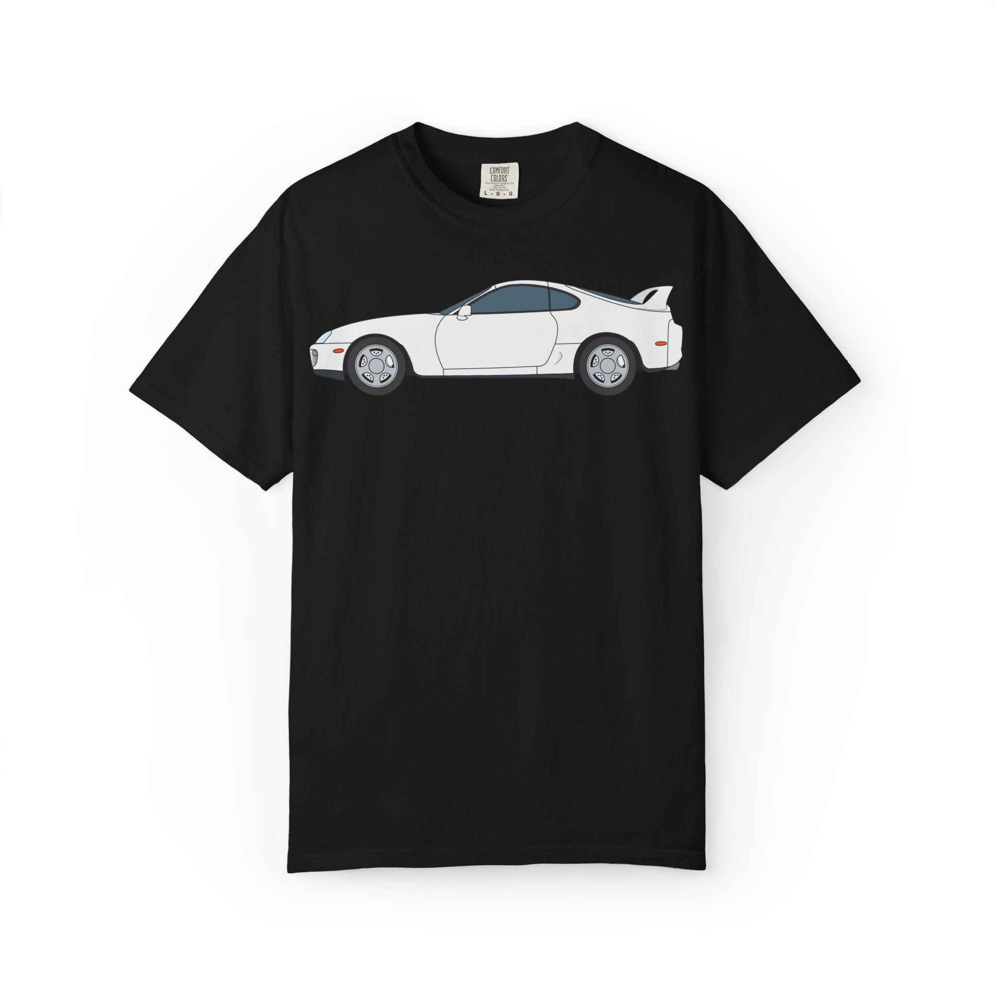 Toyota Supra MK4 Super White ll  — T-Shirt — Retro Car Graphic Tee