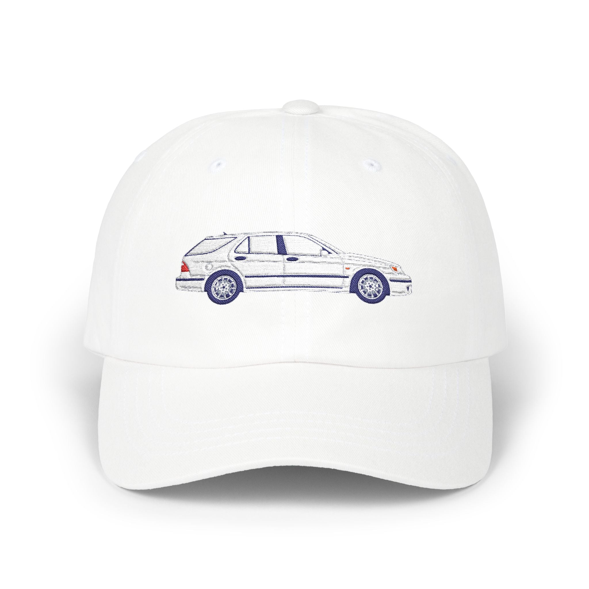 Saab 9-5 OG Aero Wagon Artic White — Car Baseball Hat — Caps