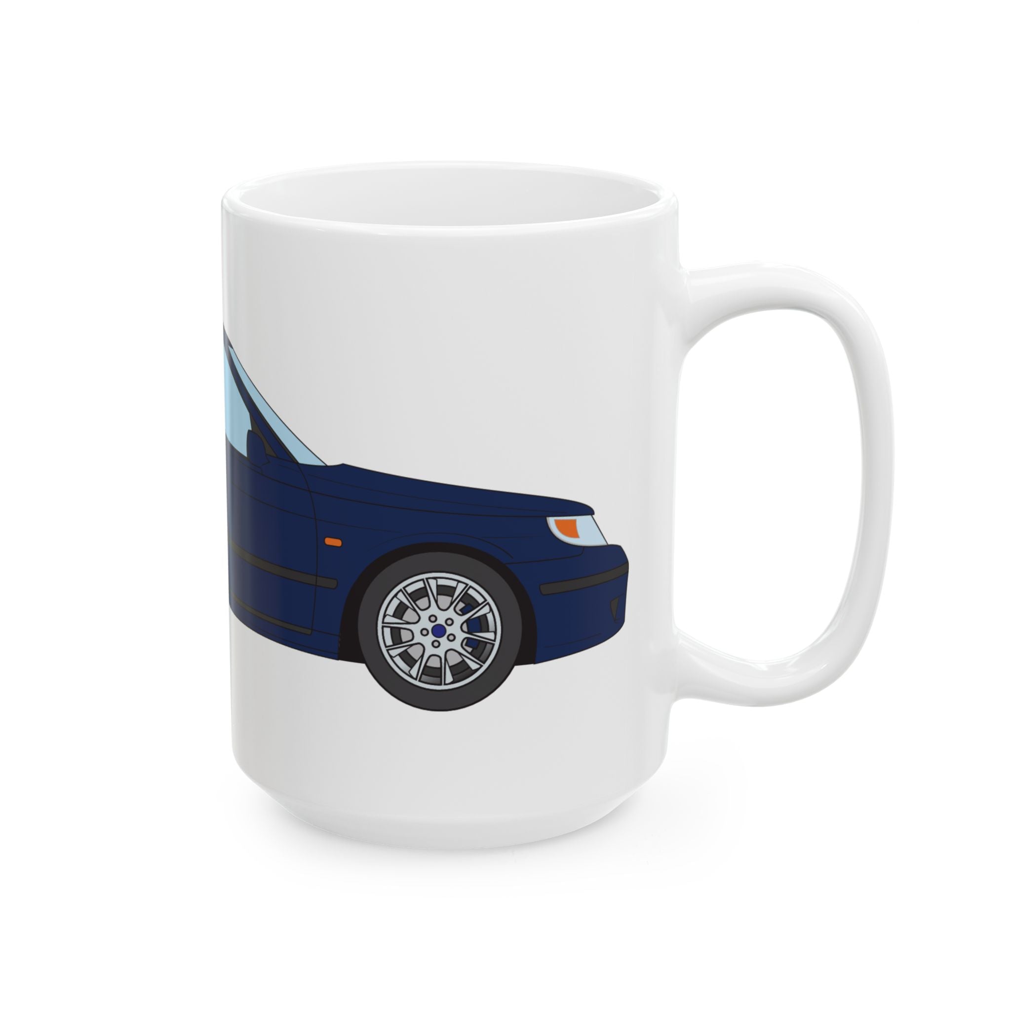 Saab 9-5 OG Aero Wagon Midnight Blue — Ceramic Mug — Coffee Cup (11oz & 15oz)