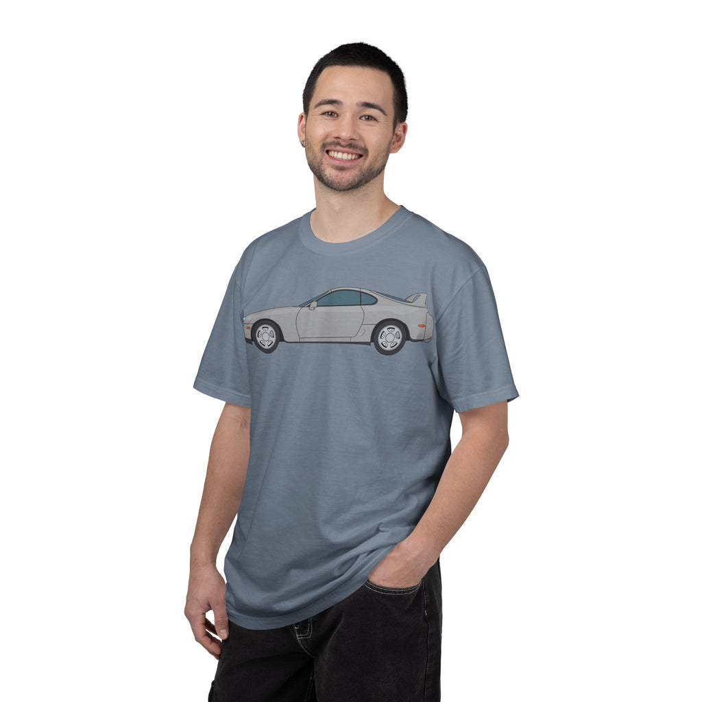 Toyota Supra MK4 Silver Metallic  — T-Shirt — Retro Car Graphic Tee