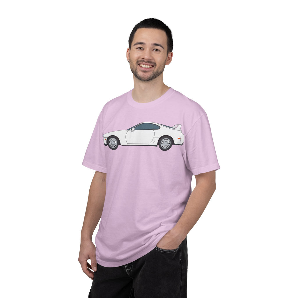 Toyota Supra MK4 Super White ll  — T-Shirt — Retro Car Graphic Tee