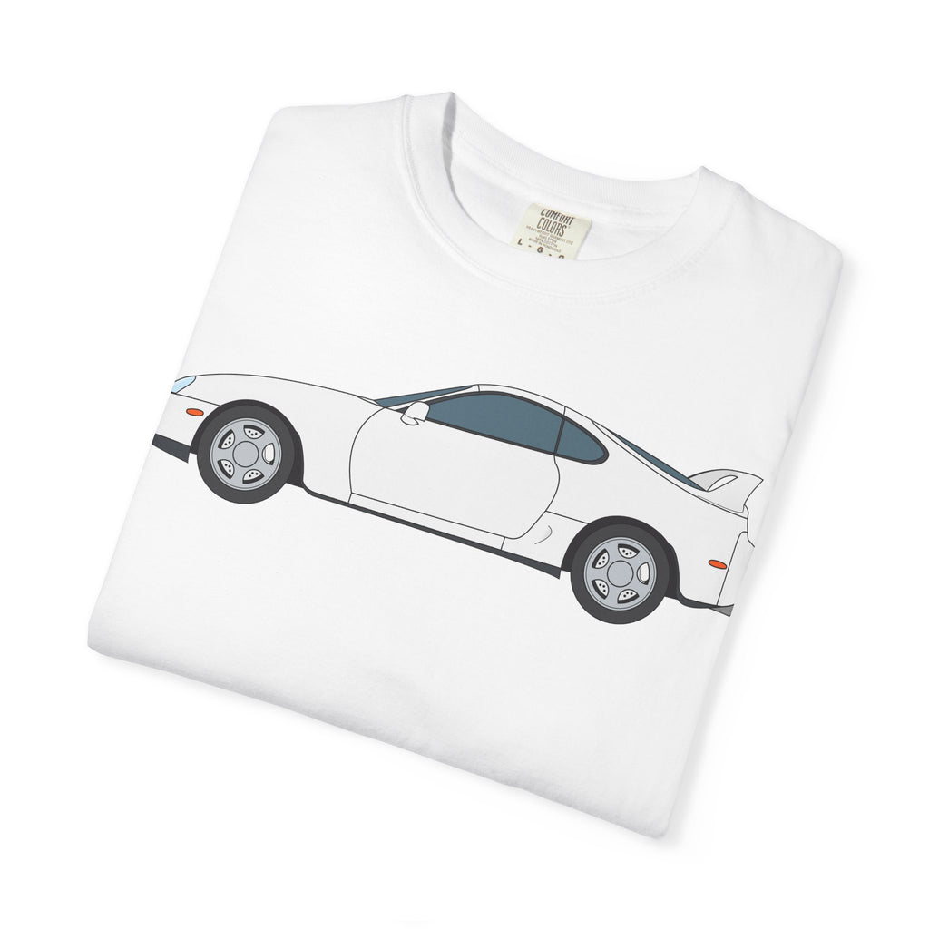Toyota Supra MK4 Super White ll  — T-Shirt — Retro Car Graphic Tee