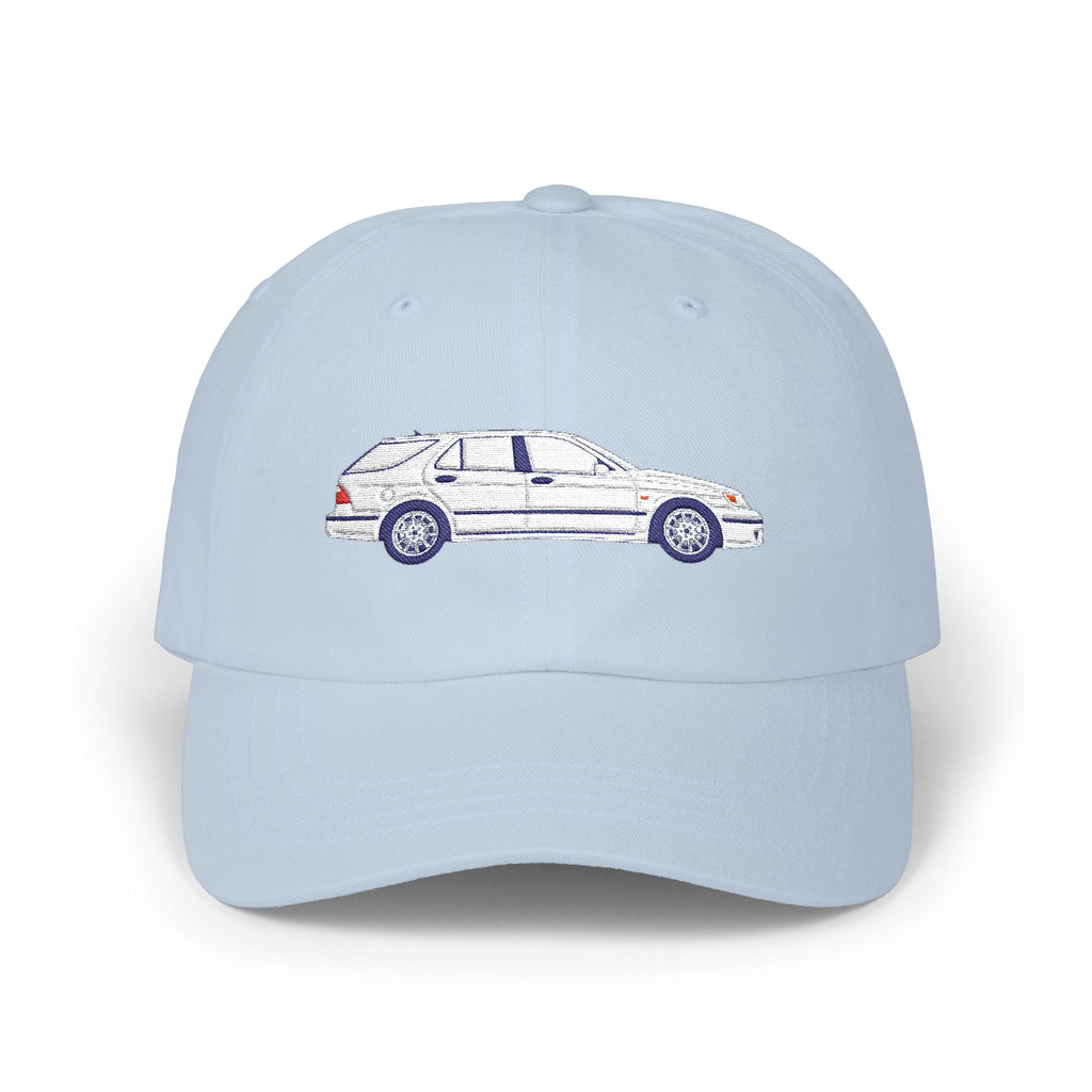 Saab 9-5 OG Aero Wagon Artic White — Car Baseball Hat — Caps