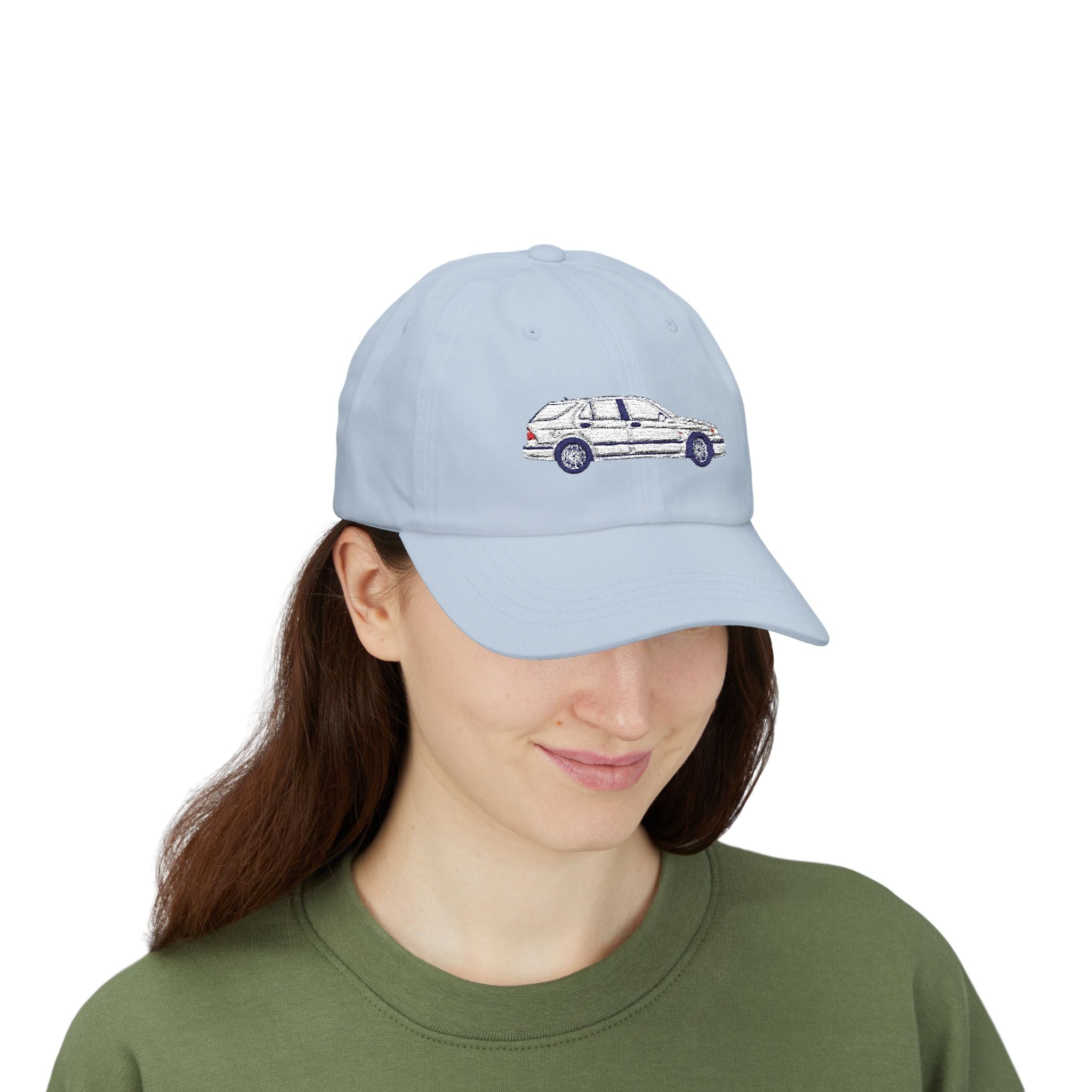 Saab 9-5 OG Aero Wagon Artic White — Car Baseball Hat — Caps