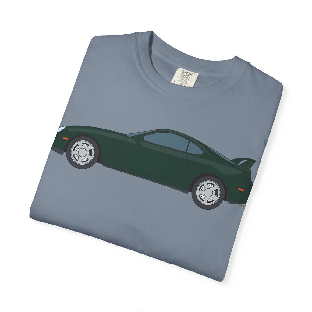 Toyota Supra MK4 Dark Green Mica  — T-Shirt — Retro Car Graphic Tee