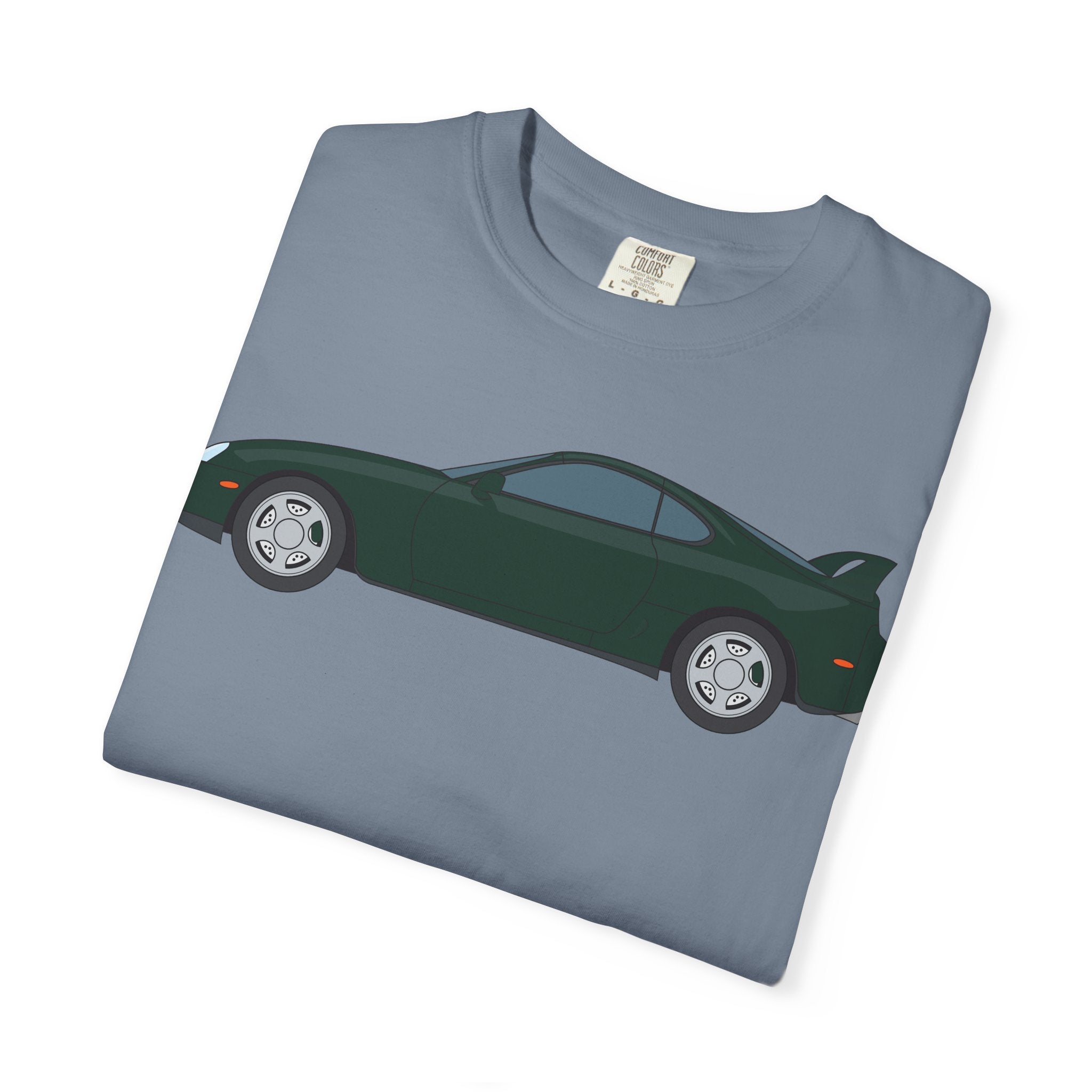 Toyota Supra MK4 Dark Green Mica  — T-Shirt — Retro Car Graphic Tee