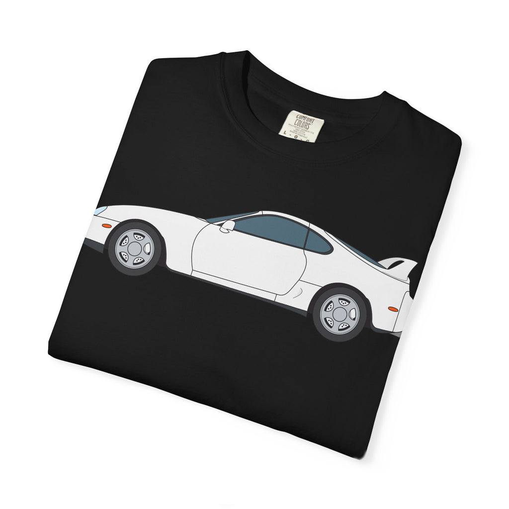 Toyota Supra MK4 Super White ll  — T-Shirt — Retro Car Graphic Tee