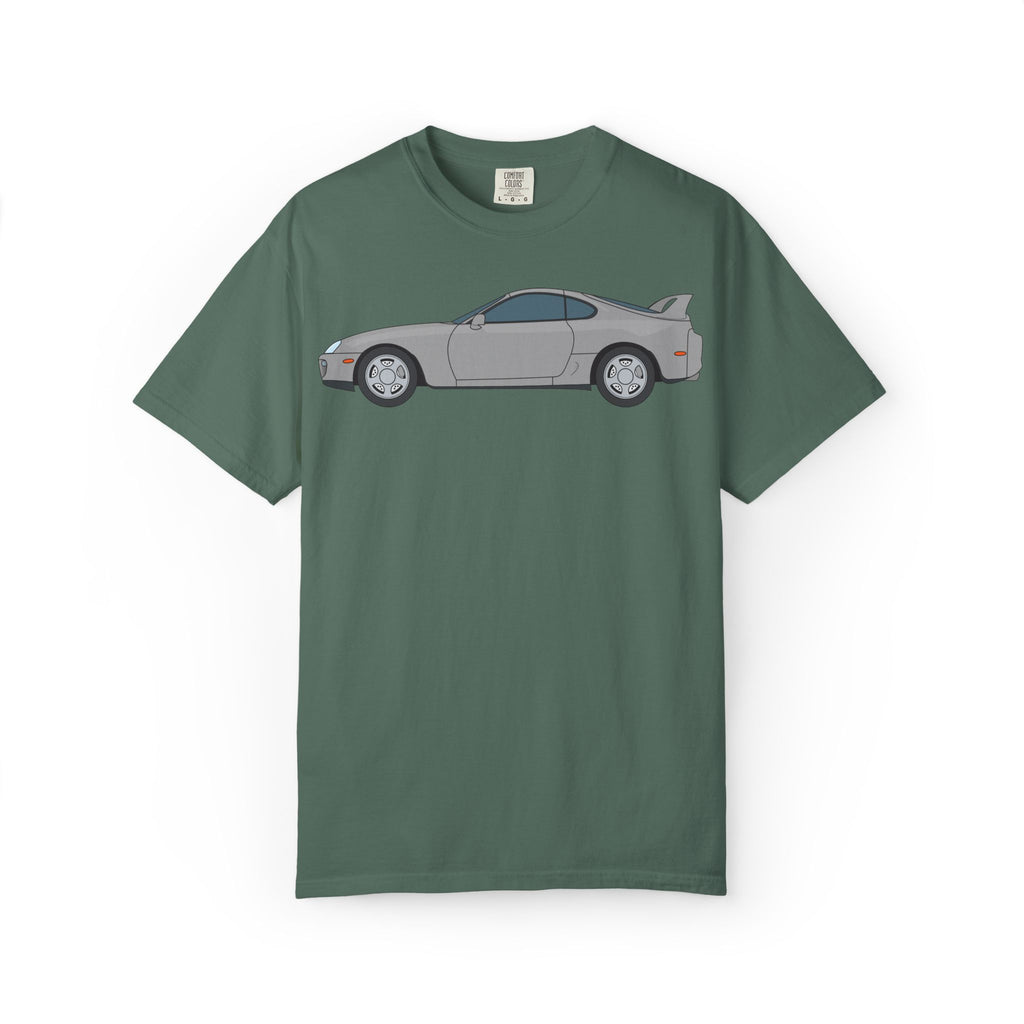 Toyota Supra MK4 Silver Metallic  — T-Shirt — Retro Car Graphic Tee