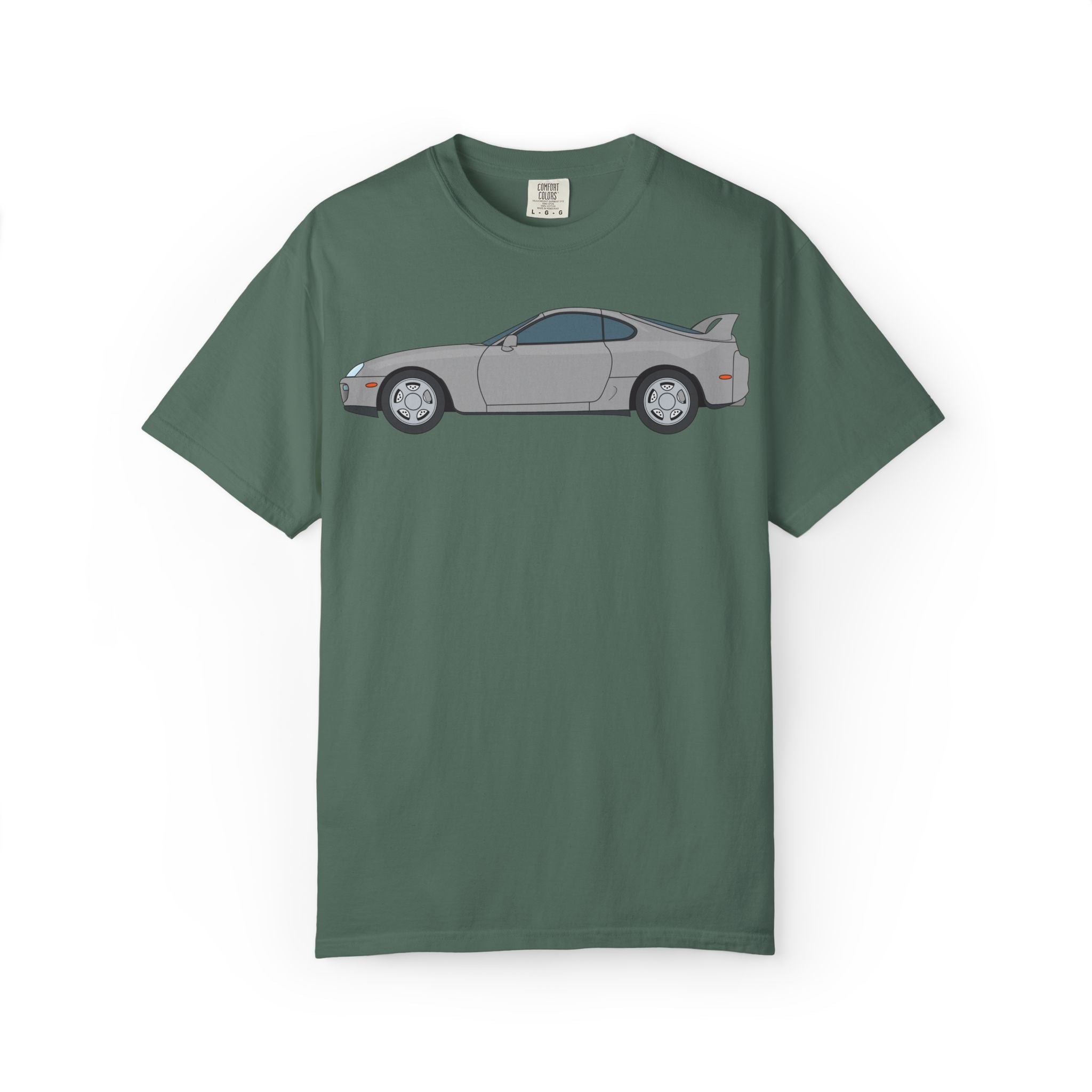 Toyota Supra MK4 Silver Metallic  — T-Shirt — Retro Car Graphic Tee