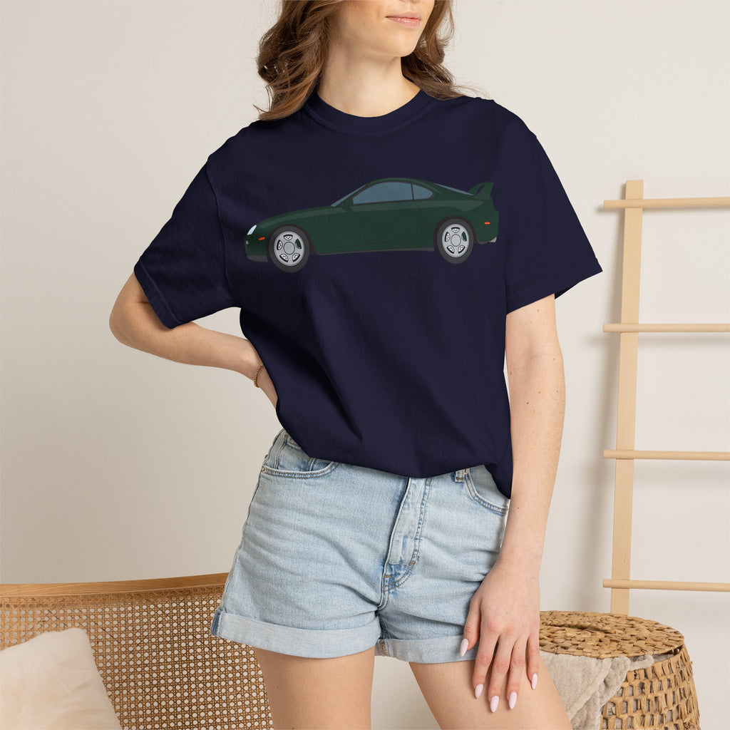 Toyota Supra MK4 Dark Green Mica  — T-Shirt — Retro Car Graphic Tee