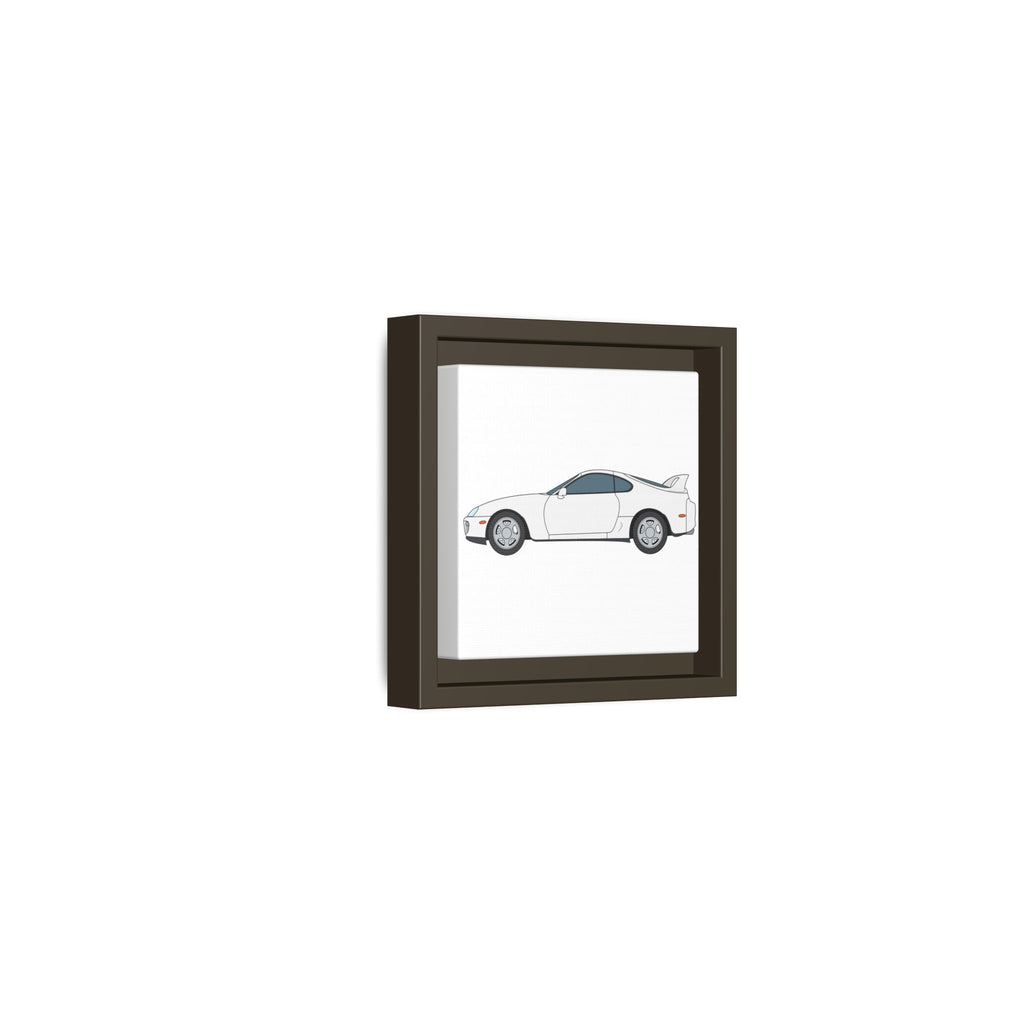 Toyota Supra MK4 Super White ll Art Print — Framed Matte Canvas Wall Decor
