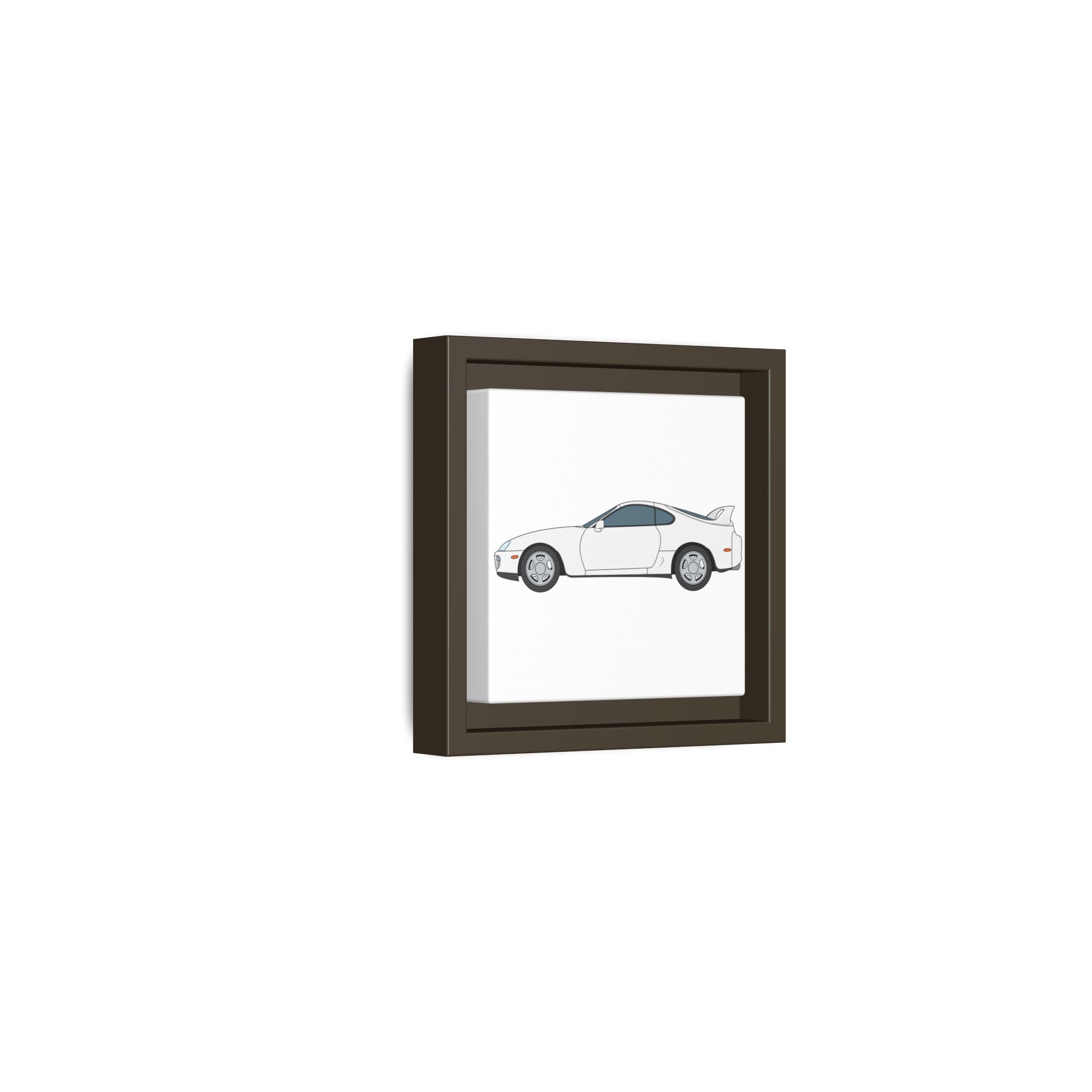 Toyota Supra MK4 Super White ll Art Print — Framed Matte Canvas Wall Decor