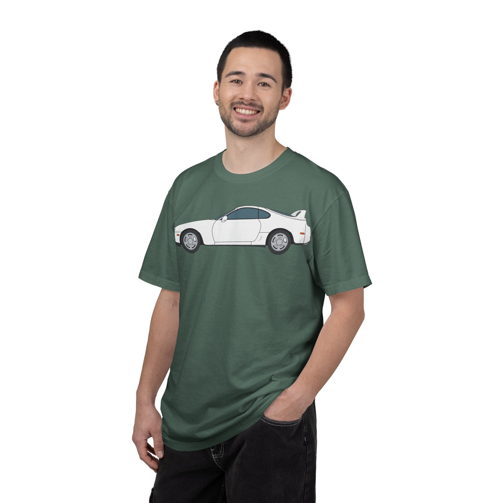 Toyota Supra MK4 Super White ll  — T-Shirt — Retro Car Graphic Tee