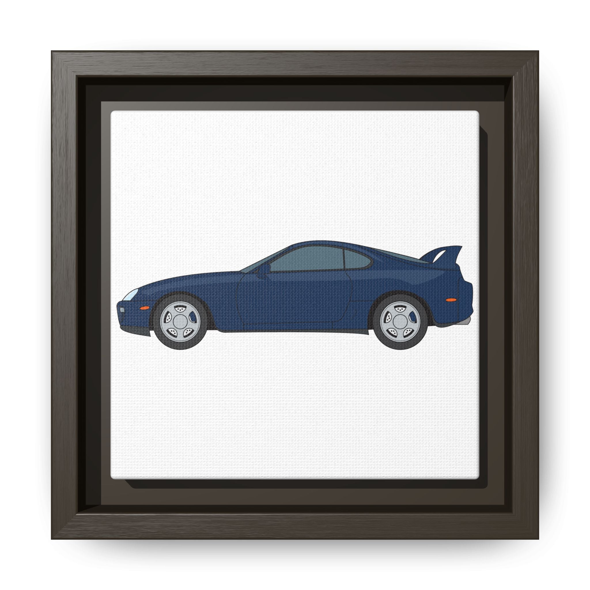 Toyota Supra MK4 Royal Sapphire Art Print — Framed Matte Canvas Wall Decor