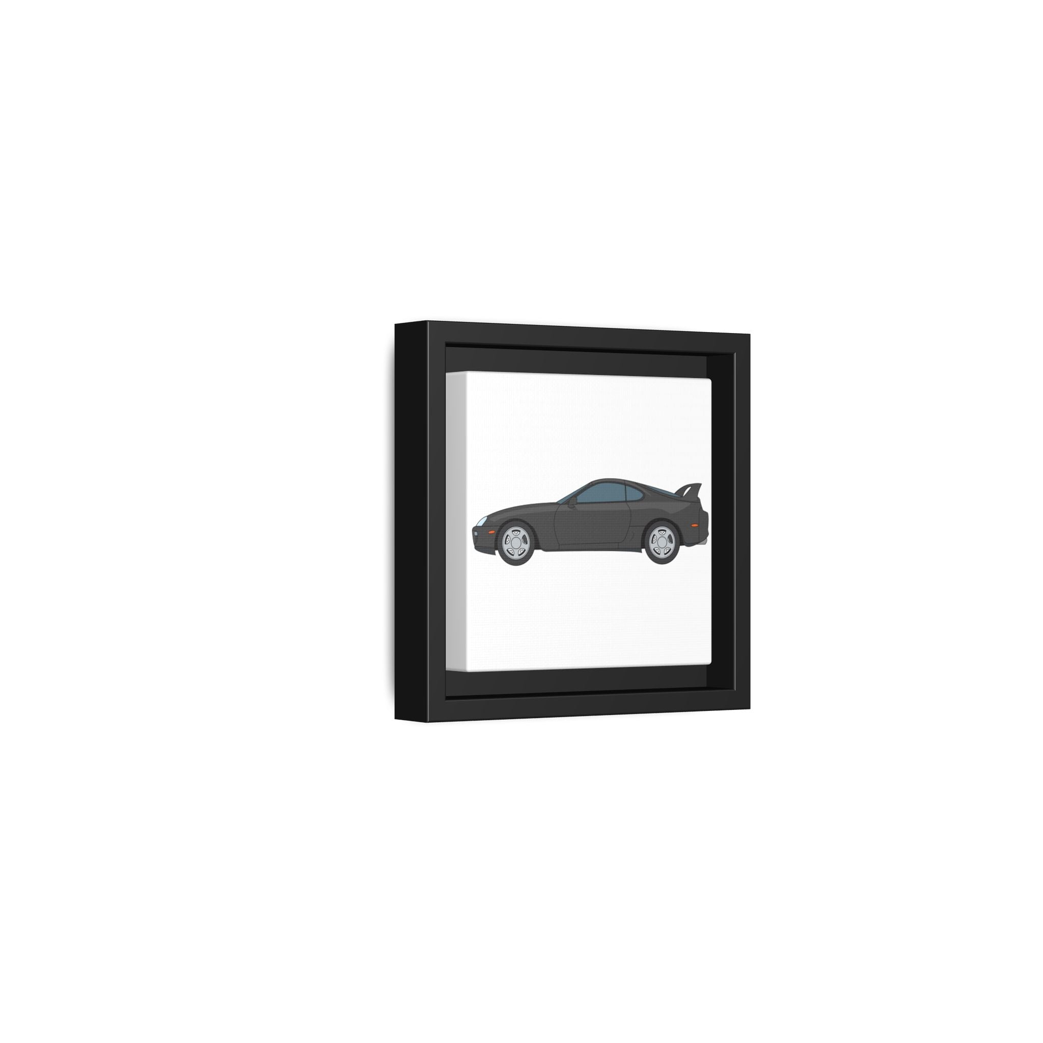 Toyota Supra MK4 Anthracite Art Print — Framed Matte Canvas Wall Decor