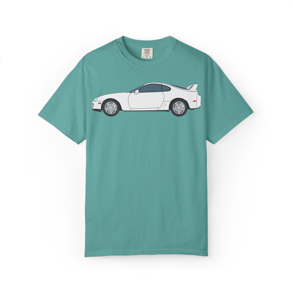 Toyota Supra MK4 Super White ll  — T-Shirt — Retro Car Graphic Tee