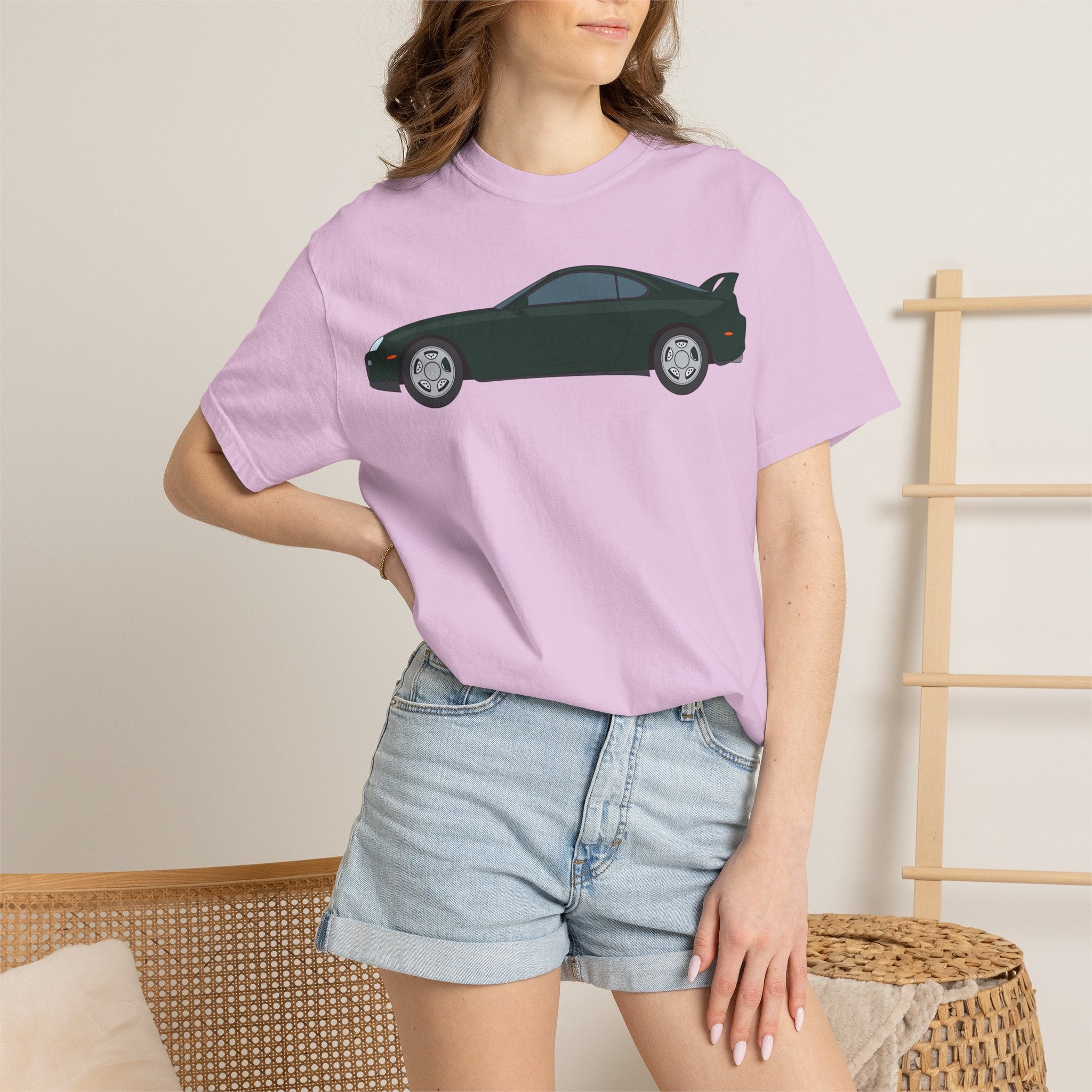 Toyota Supra MK4 Dark Green Mica  — T-Shirt — Retro Car Graphic Tee