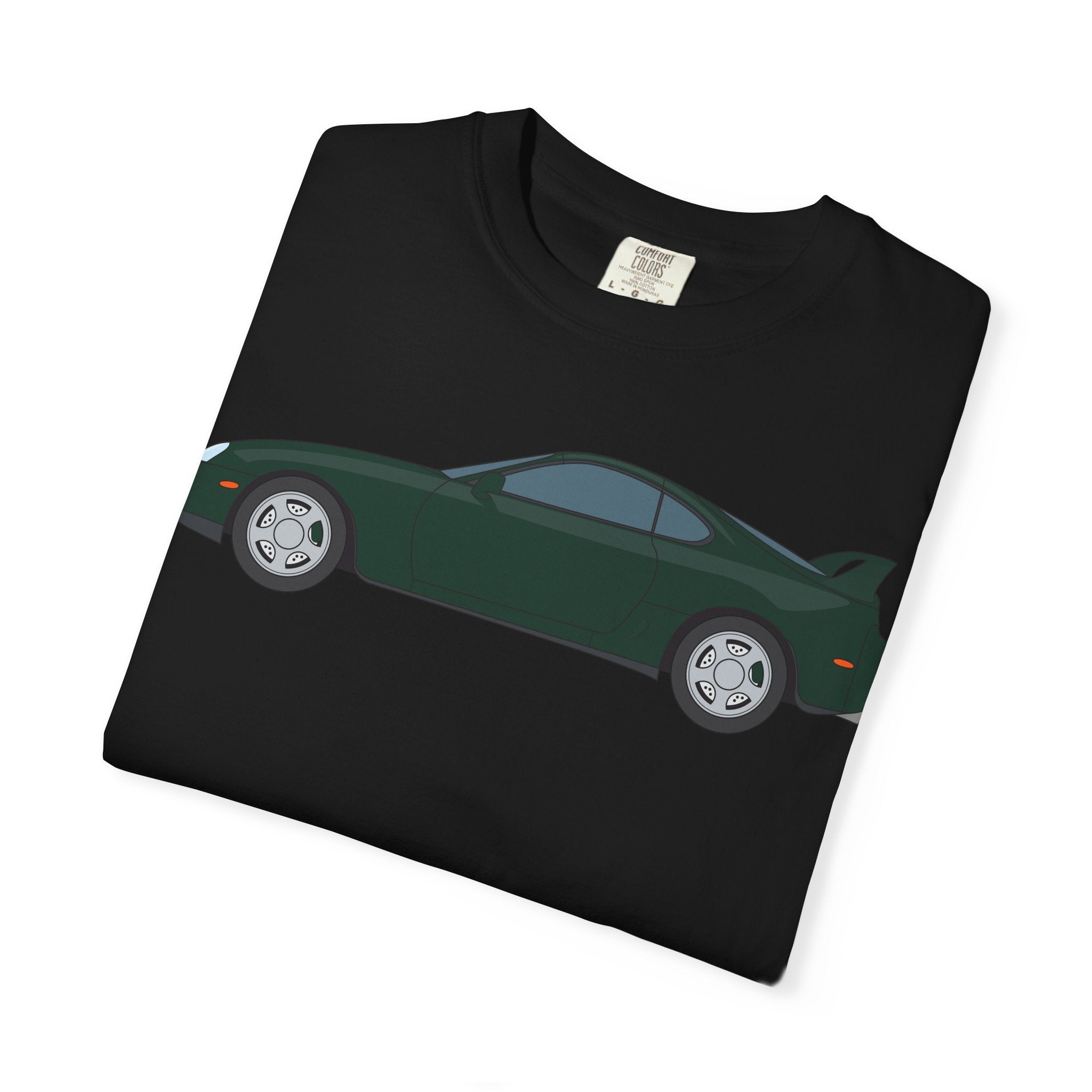 Toyota Supra MK4 Dark Green Mica  — T-Shirt — Retro Car Graphic Tee