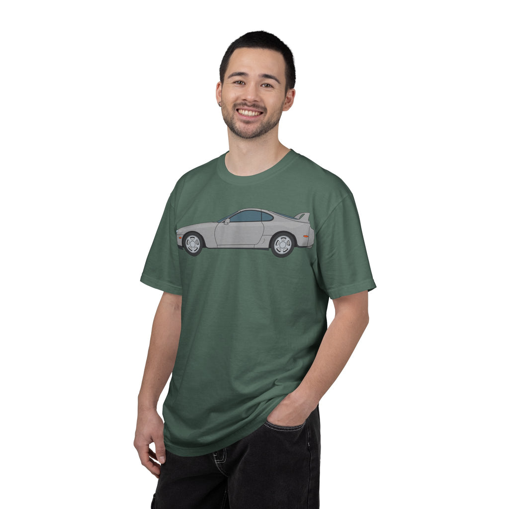 Toyota Supra MK4 Silver Metallic  — T-Shirt — Retro Car Graphic Tee