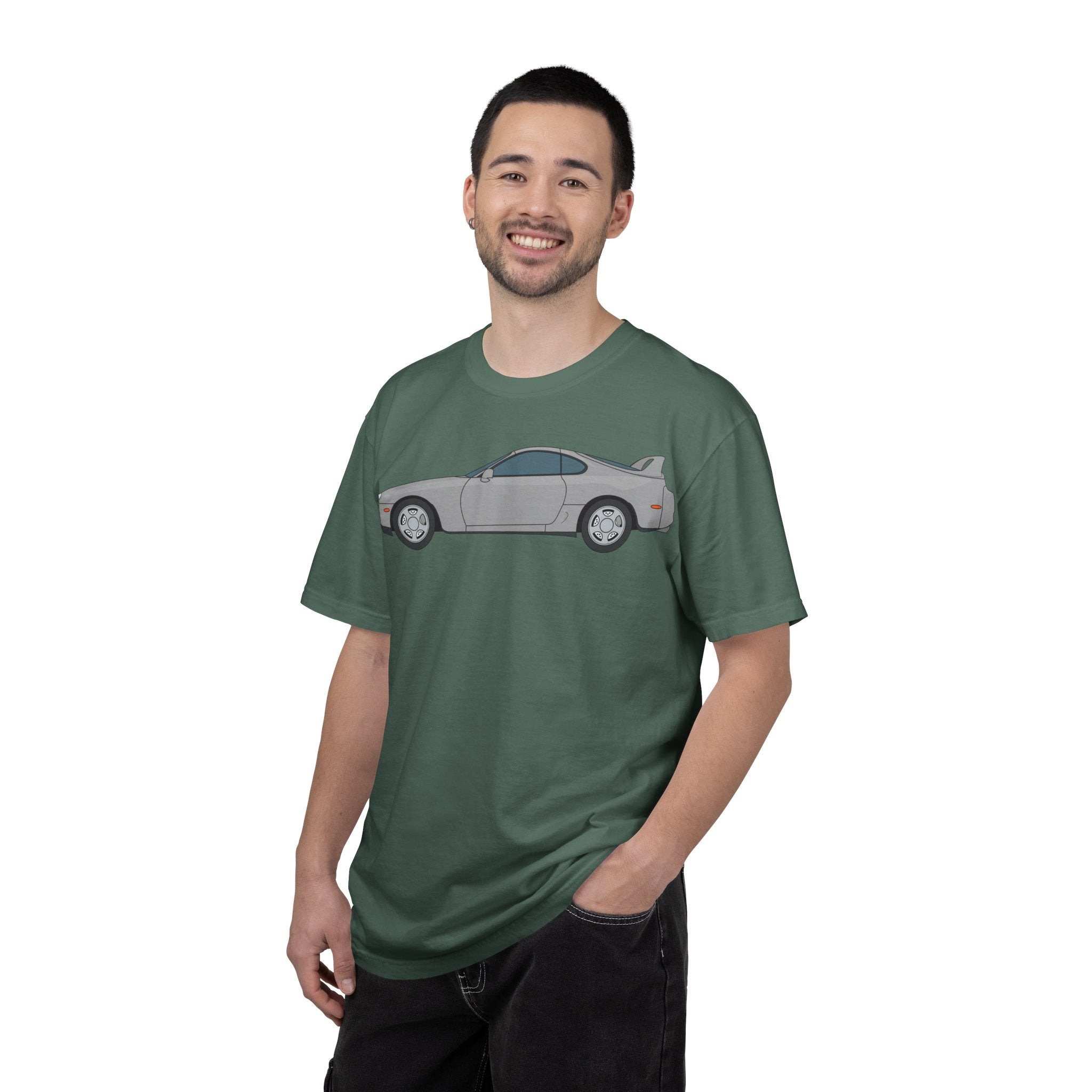 Toyota Supra MK4 Silver Metallic  — T-Shirt — Retro Car Graphic Tee