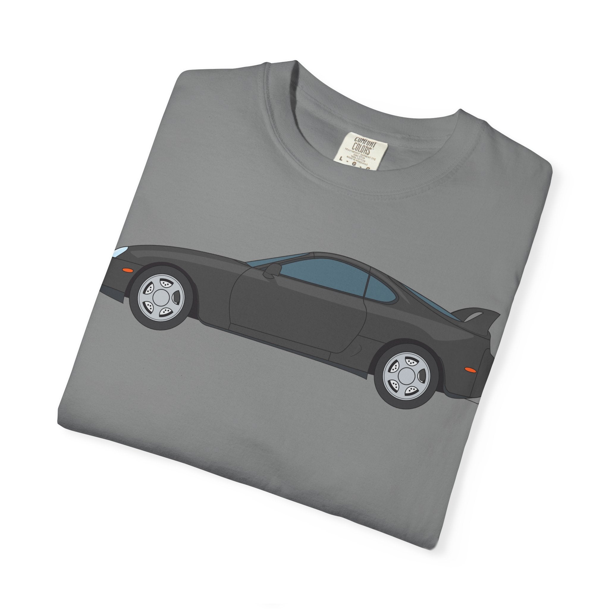 Toyota Supra MK4 Anthracite  — T-Shirt — Retro Car Graphic Tee
