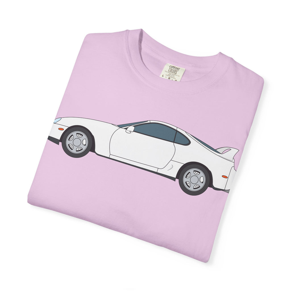 Toyota Supra MK4 Super White ll  — T-Shirt — Retro Car Graphic Tee