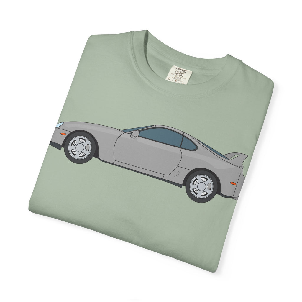 Toyota Supra MK4 Silver Metallic  — T-Shirt — Retro Car Graphic Tee