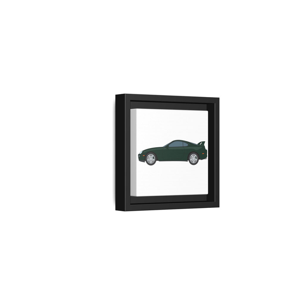 Toyota Supra MK4 Dark Green Mica Art Print — Framed Matte Canvas Wall Decor