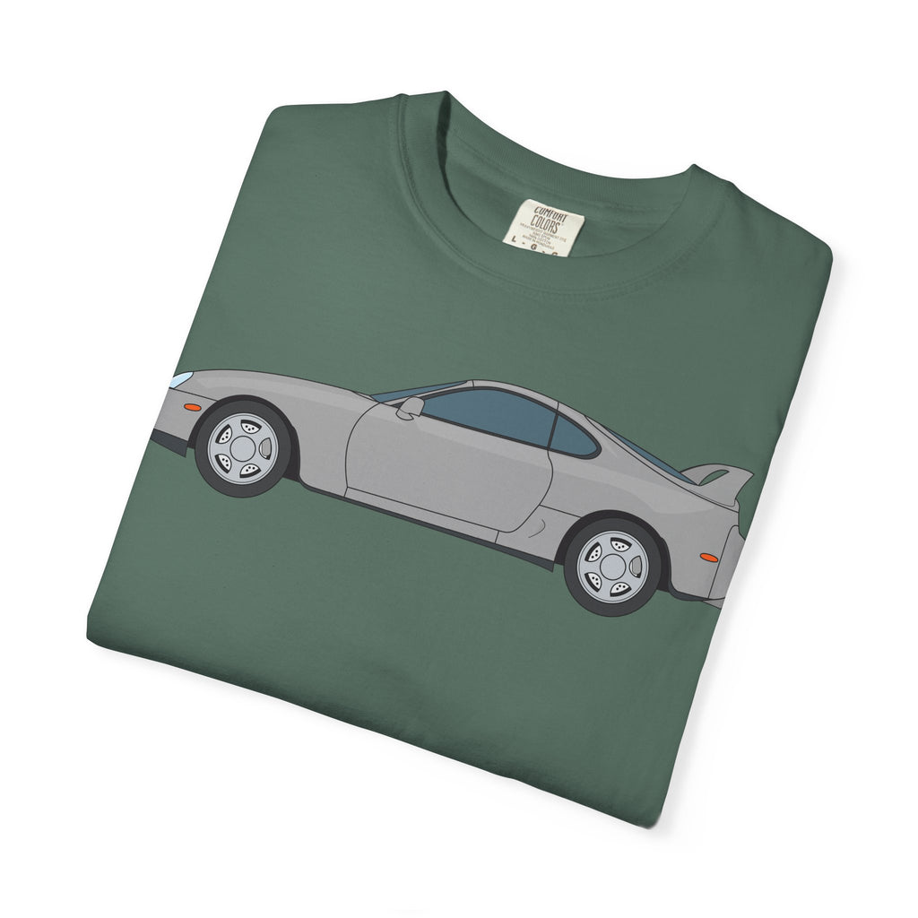 Toyota Supra MK4 Silver Metallic  — T-Shirt — Retro Car Graphic Tee