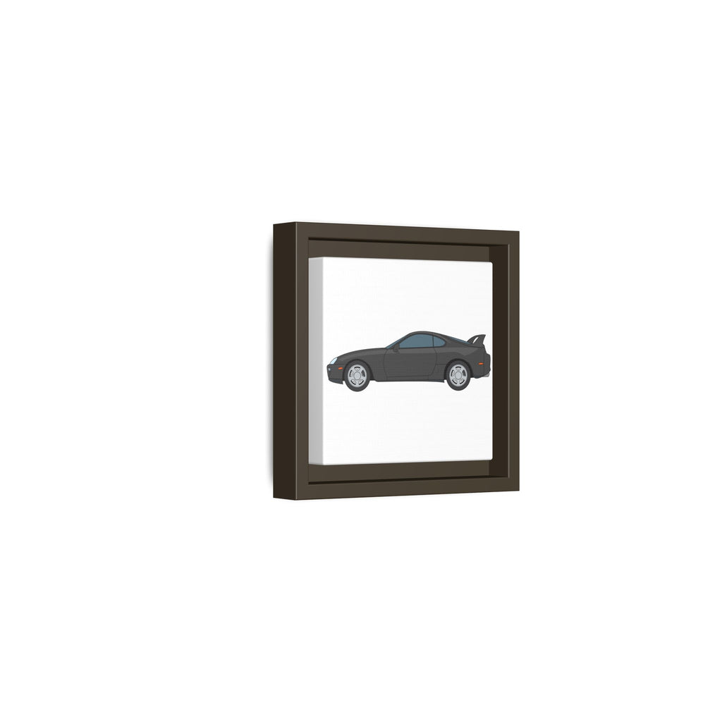 Toyota Supra MK4 Anthracite Art Print — Framed Matte Canvas Wall Decor