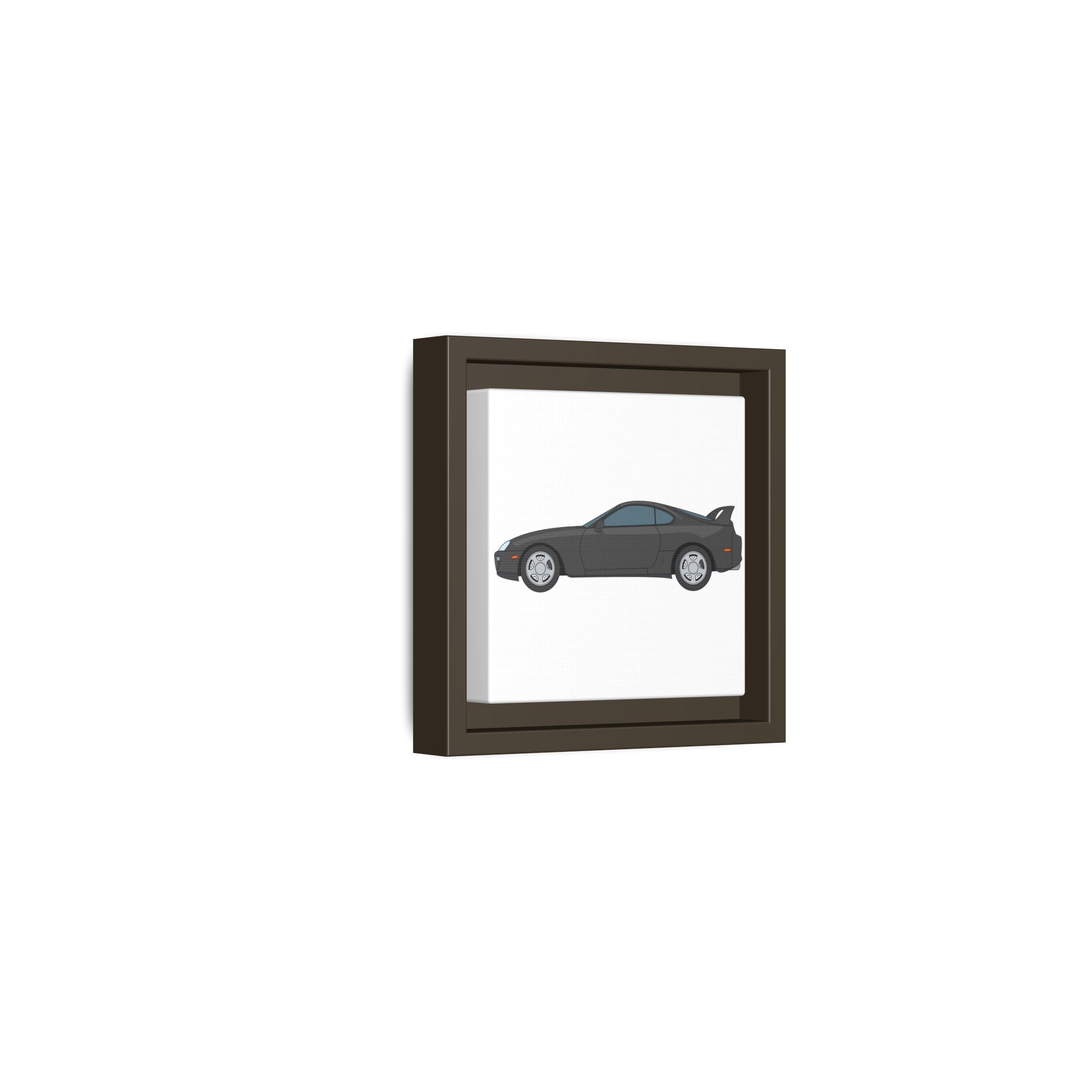 Toyota Supra MK4 Anthracite Art Print — Framed Matte Canvas Wall Decor
