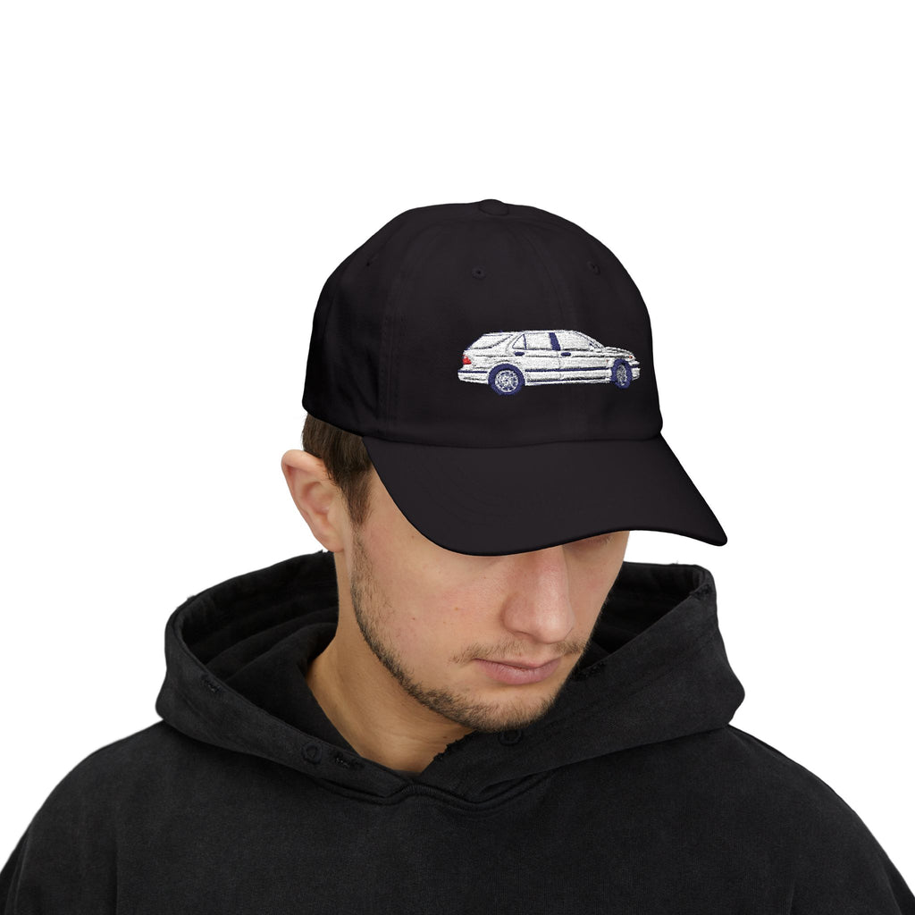 Saab 9-5 OG Aero Wagon Artic White — Car Baseball Hat — Caps
